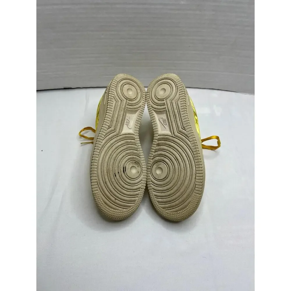 Nike Air‎ Force 1 LV8 GS Mineral Gold Velvet Sz 4Y